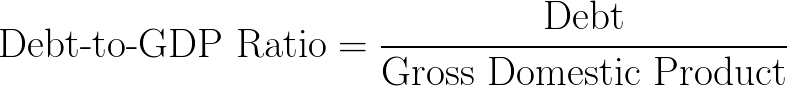 Debt-to-GDP ratio,DGDPR formula,equation,calculator