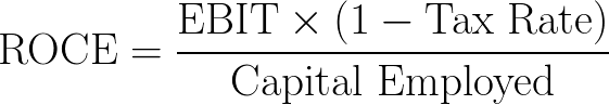 return on capital employed,ROCE formula,equation,calculator