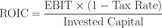 return on invested capital,ROIC formula,equation,calculator