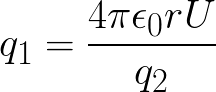Electric charge (given electrostatic potential energy,distance) formula