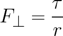 Force (given torque and arm length) formula