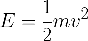 Kinetic energy (given mass and speed) formula