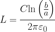 Length of a cylindrical capacitor (given permittivity,capacitance,diameters) formula