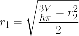 Middle radius of Barrel (given volume,top radius and height) formula