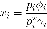 Mole fraction in non-ideal solution by Raoult's law,ideal-gas law (fugacity,activity coefficient) formula