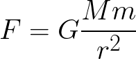 Newton's law of universal gravitation formula