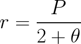 Radius of circular sector (given perimeter and central angle) formula