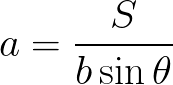 Side of Kite using trigonometry (given area, side and angle) formula