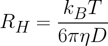 Stokes radius formula