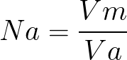 The Avogadro constant formula