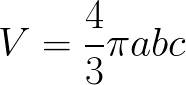 Volume of ellipsoid (given equatorial radius and polar radius) formula